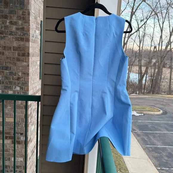 🆕🦋 Gianni Bini Blue Mini Dress Cocktail Party Size 0,10 Casual Party Modern - Picture 4 of 15